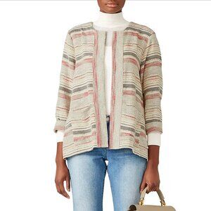 BOBEAU “Katee” Jacquard Striped Jacket – Ivory Mix (Size S) – NWT
